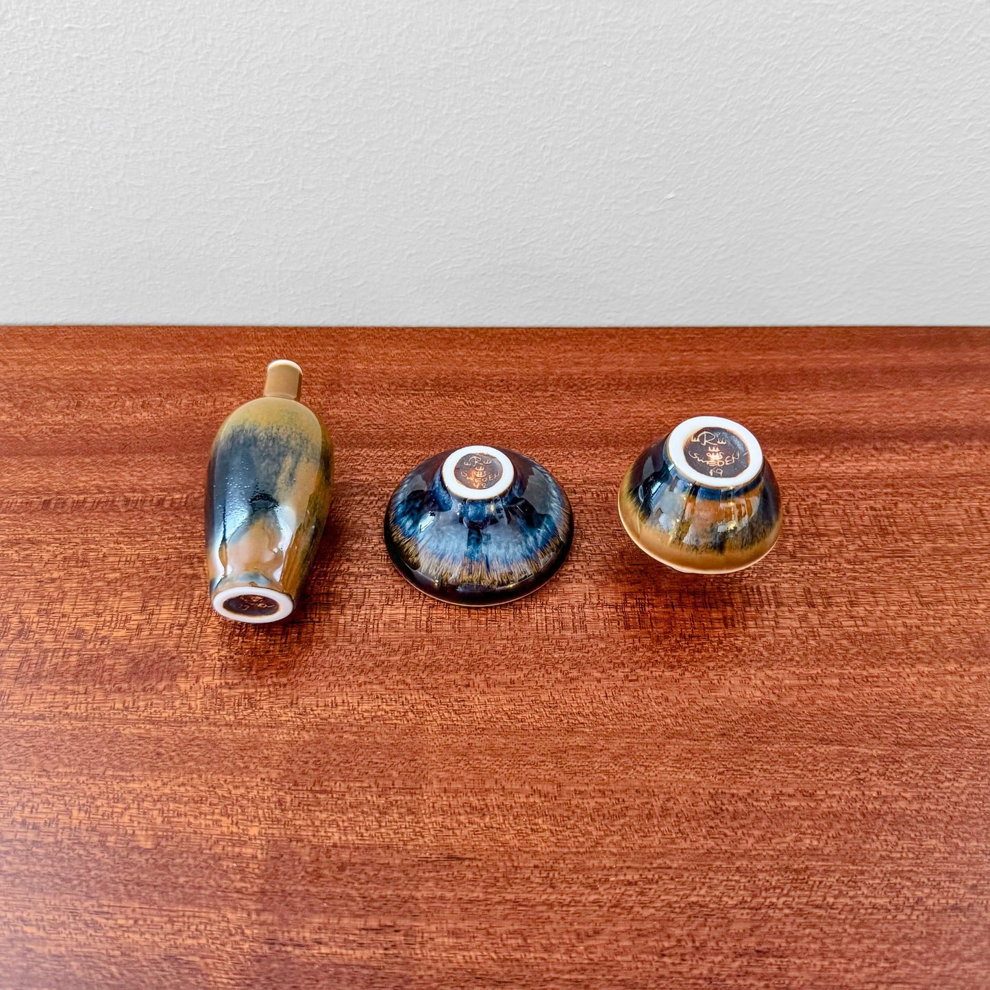 Carl-Harry Stålhane Rörstrand Brown-Black Stoneware Miniatures