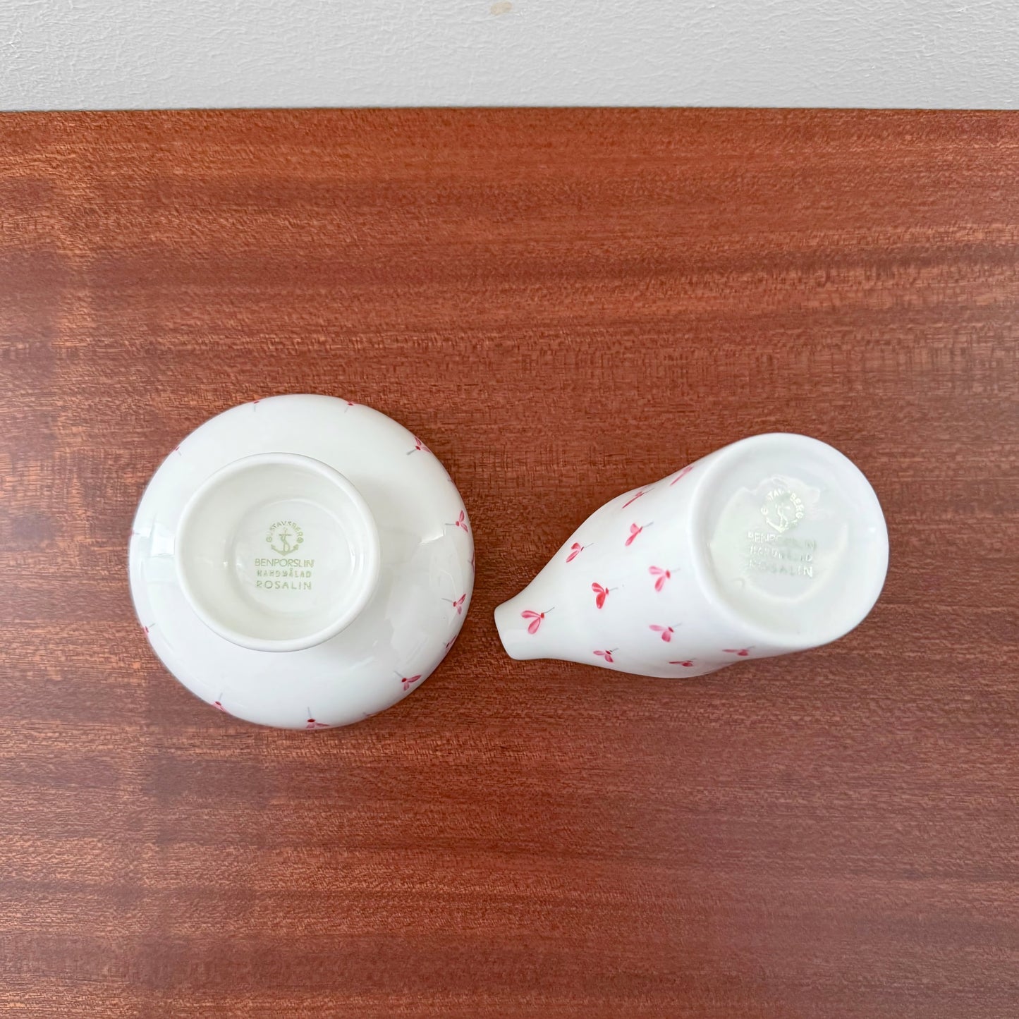 Gustavsberg Rosalin Sugar Bowl and Creamer