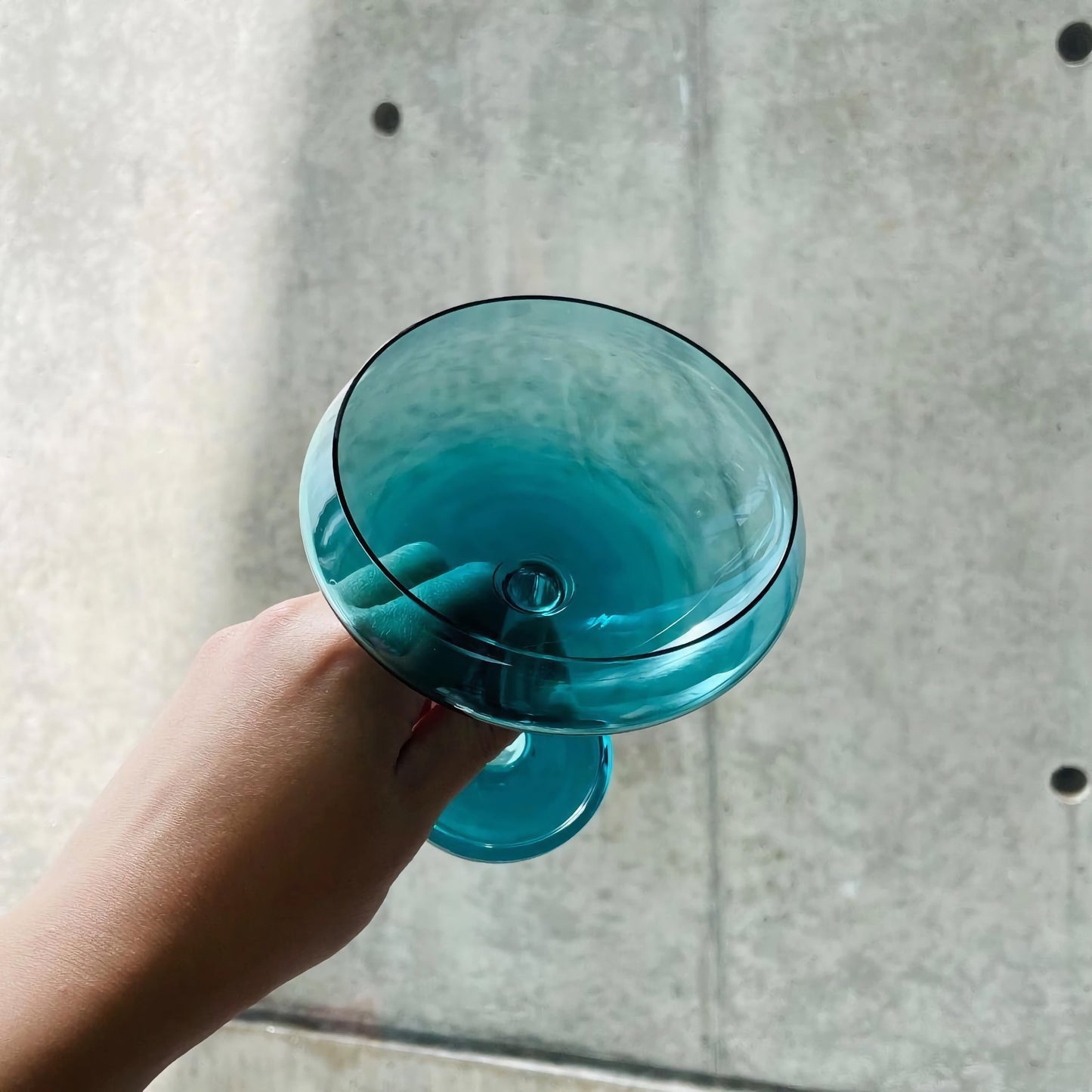 Nanny Still Harlekiini Turquoise Glass Dessert Bowl