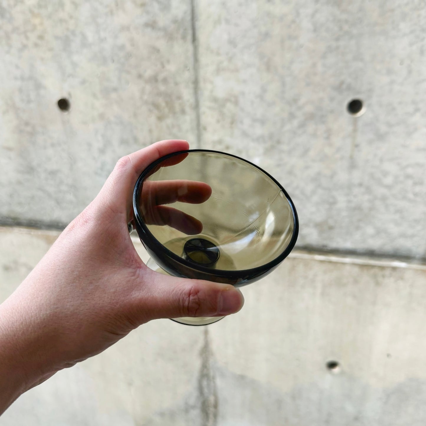 Saara Hopea Grey Glass Dessert Bowls
