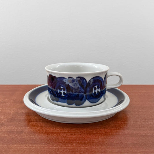 Arabia Finland Anemone Tea Cup with Saucer