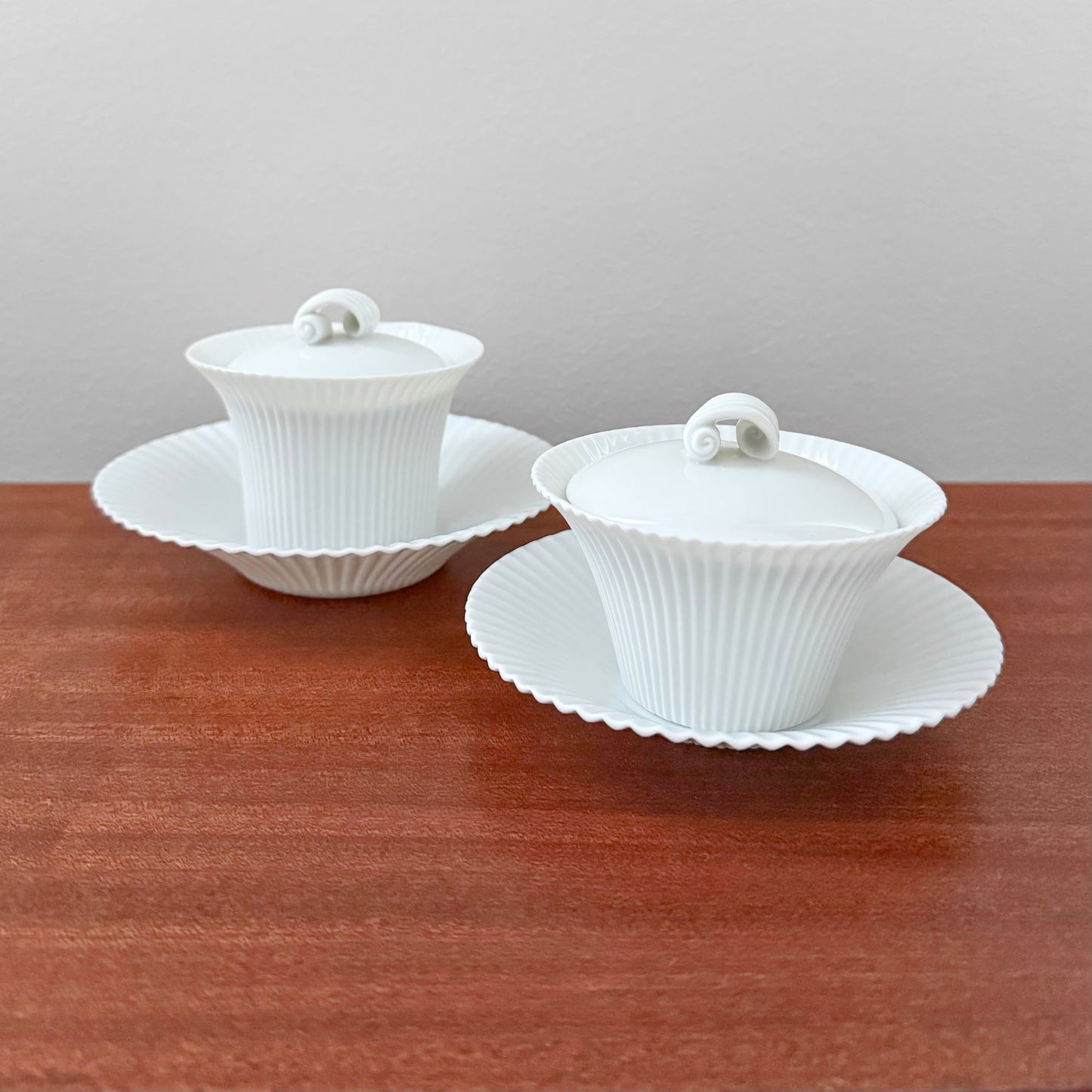Arabia Finland Aune Siimes Lidded Cup with Saucer