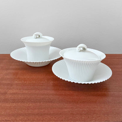 Arabia Finland Aune Siimes Lidded Cup with Saucer