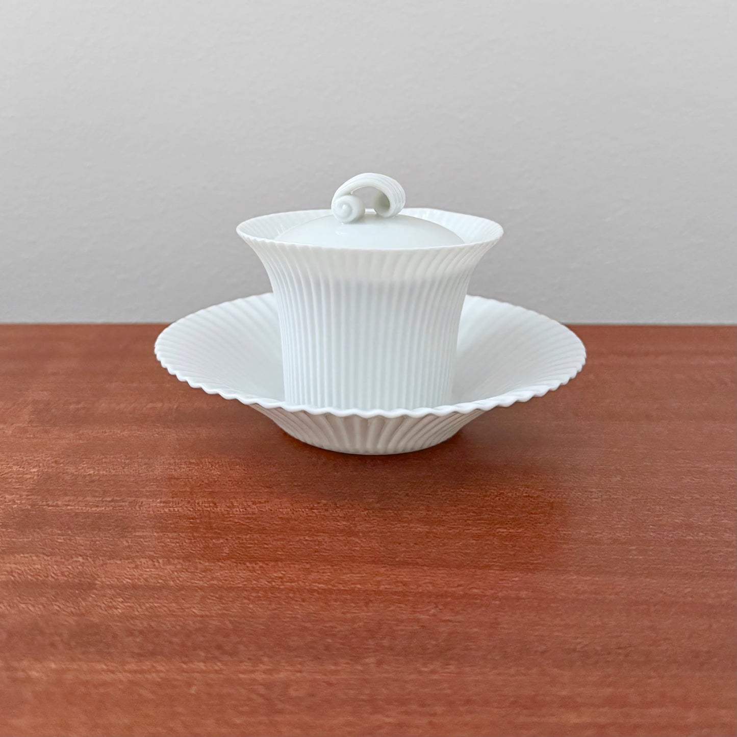 Arabia Finland Aune Siimes Lidded Cup with Saucer
