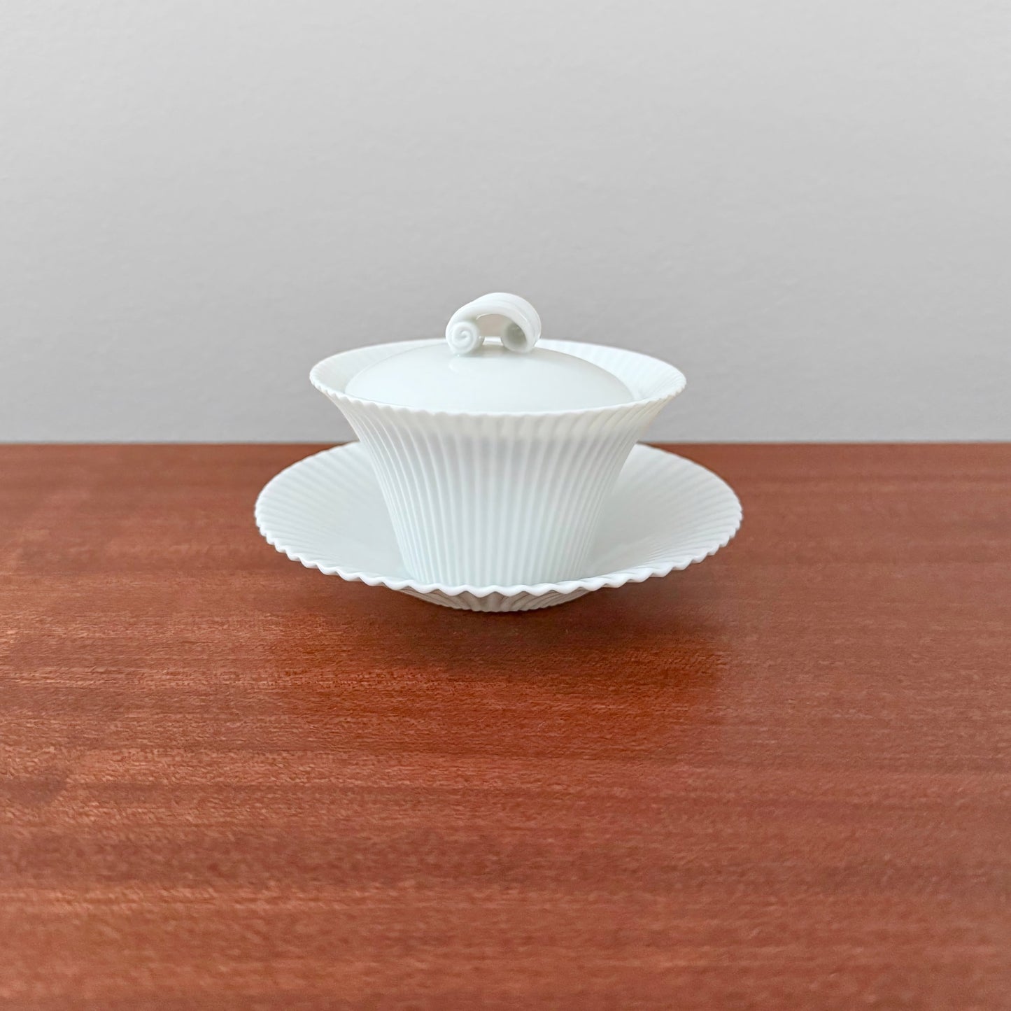 Arabia Finland Aune Siimes Lidded Cup with Saucer
