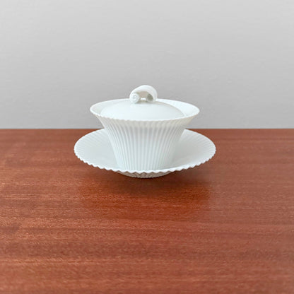Arabia Finland Aune Siimes Lidded Cup with Saucer