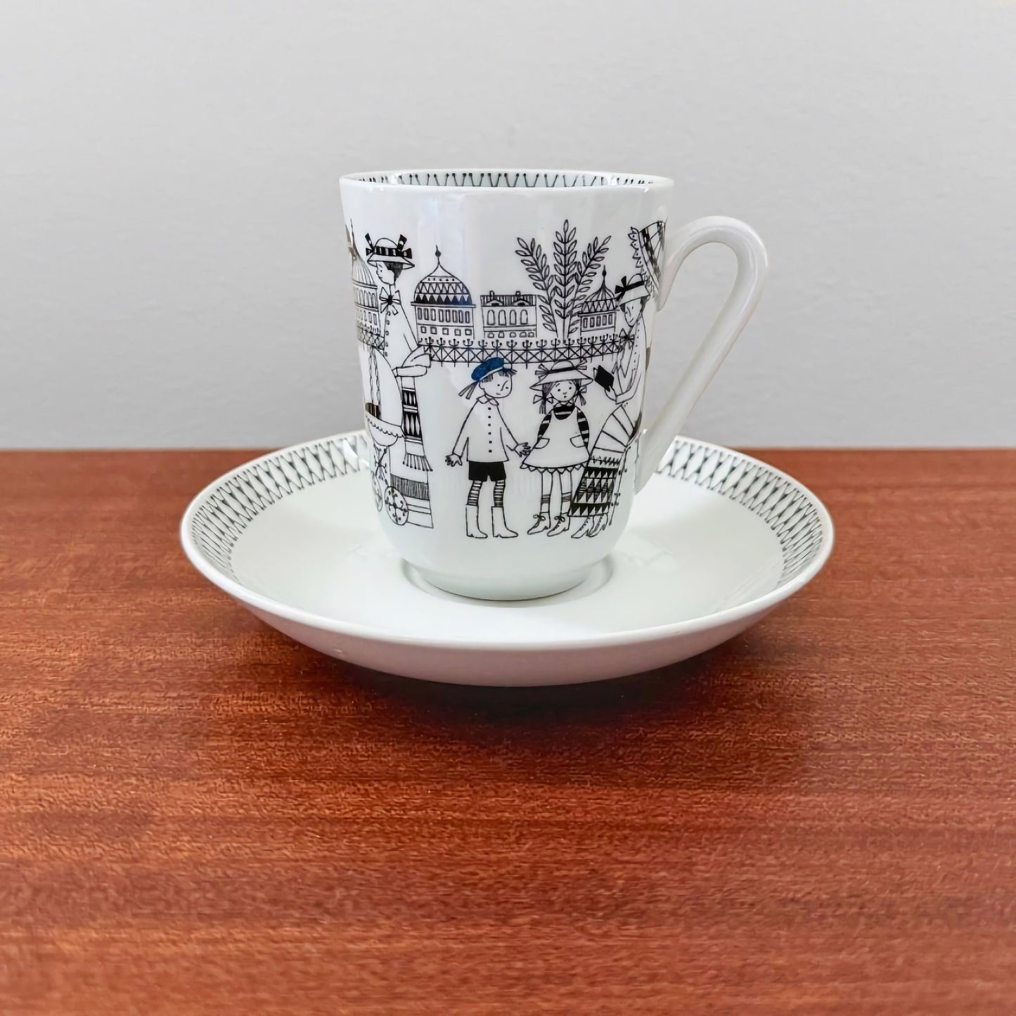 Arabia Finland Emilia Cocoa Cup with Saucer