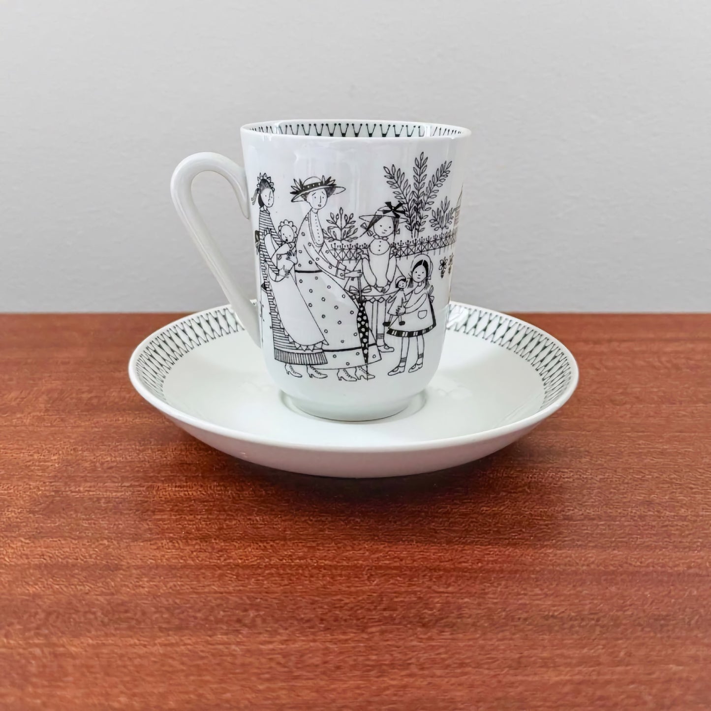 Arabia Finland Emilia Cocoa Cup with Saucer