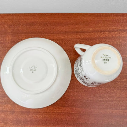 Arabia Finland Emilia Cocoa Cup with Saucer