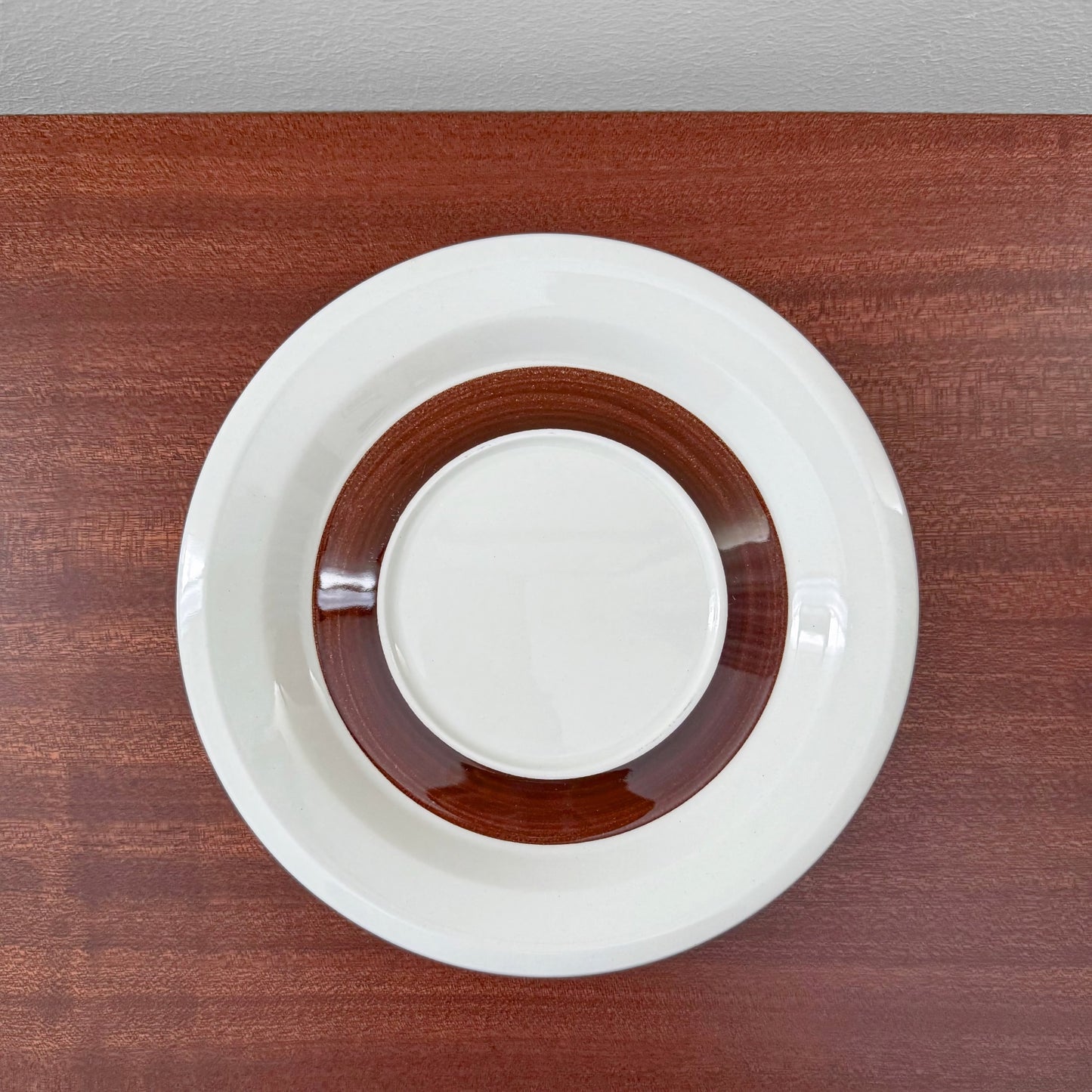 Arabia Finland Faenza Brown Tea Cup Trio Set