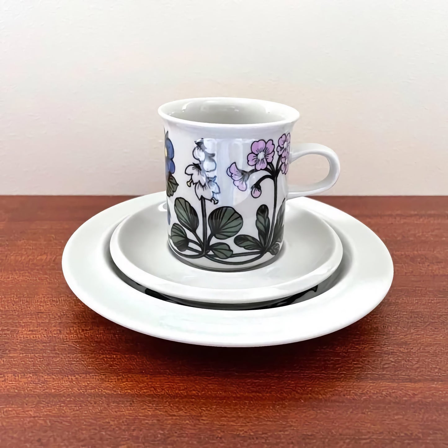 Arabia Finland Flora Coffee Cup Trio Set