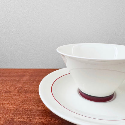 Arabia Finland Harlekin Red Hat Tea Cup with Saucer