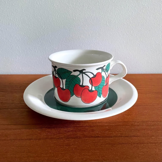 Arabia Finland Kirsikka Tea Cup with Saucer