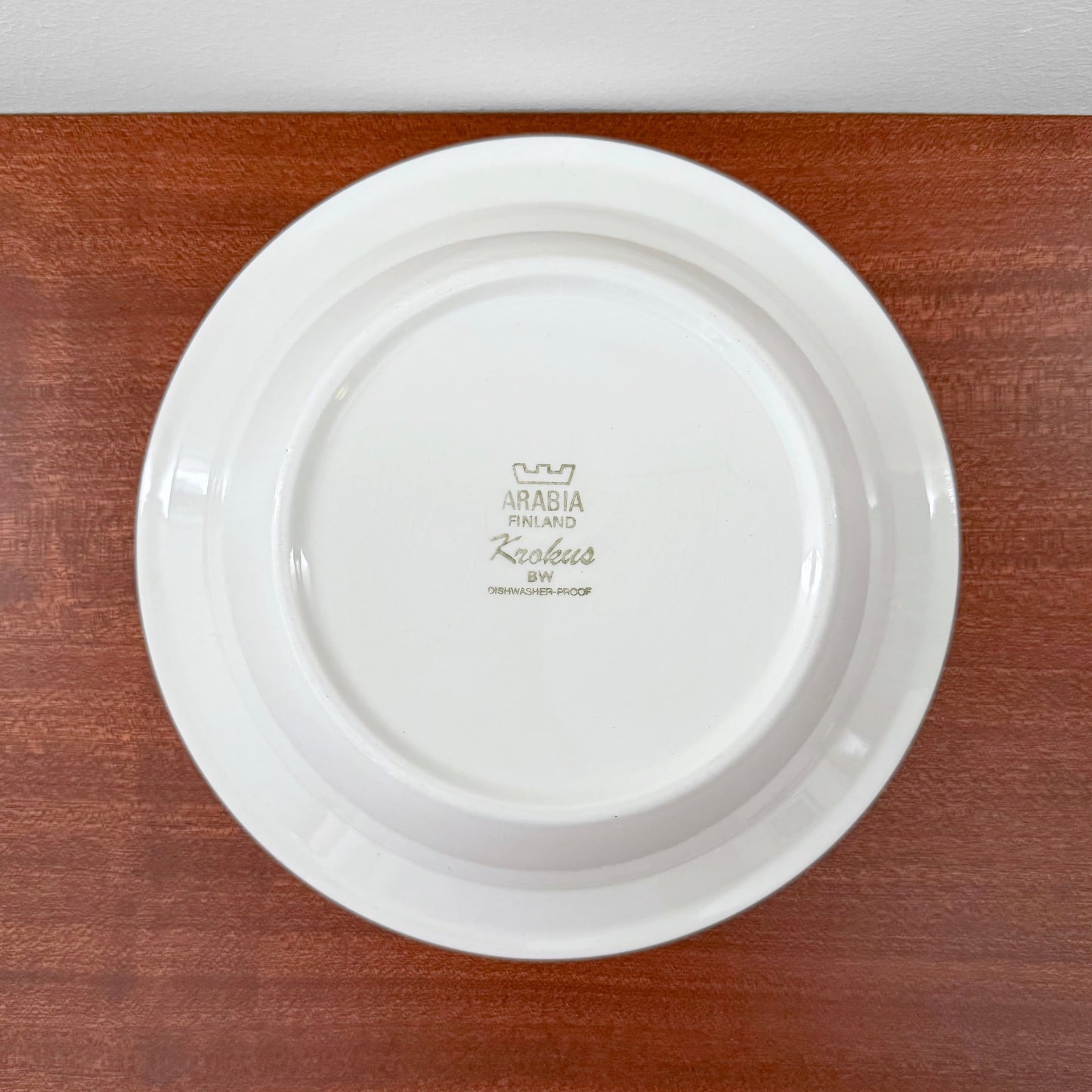 Arabia Finland Krokus Black and White Soup Plate