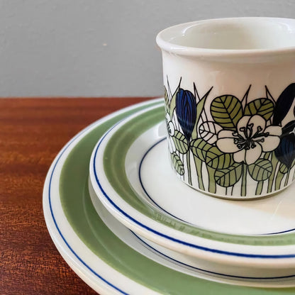 Arabia Finland Krokus Coloured Espresso Cup Trio Set