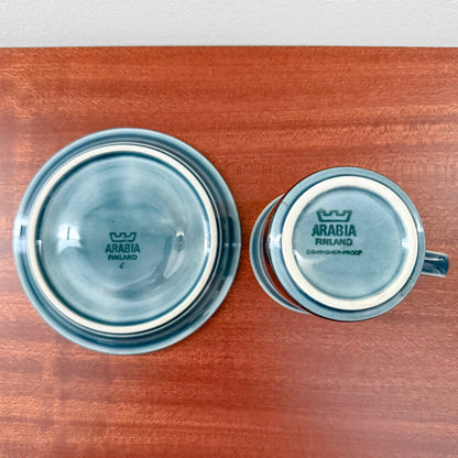 Arabia Finland Meri Coffee Cup with Saucer