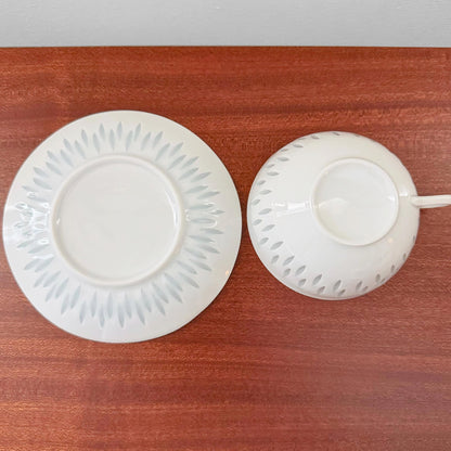 Arabia Finland Rice Porcelain Tea Cup Trio Set