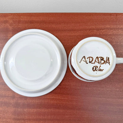 Arabia Finland Rosmarin Tea Cup with Saucer