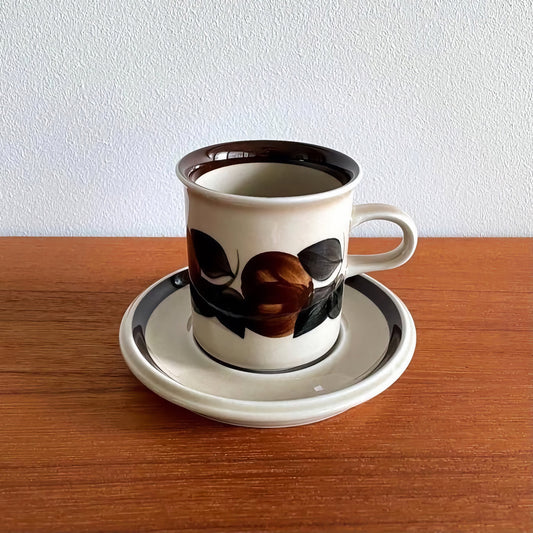 Arabia Finland Ruija Coffee Cup with Saucer