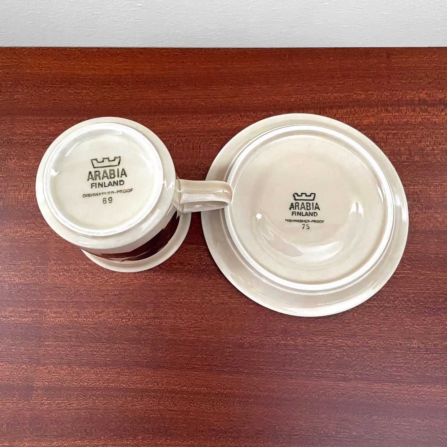 Arabia Finland Ruija Coffee Cup Trio Set