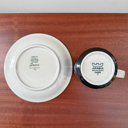 Arabia Finland Saara Tea Cup with Saucer