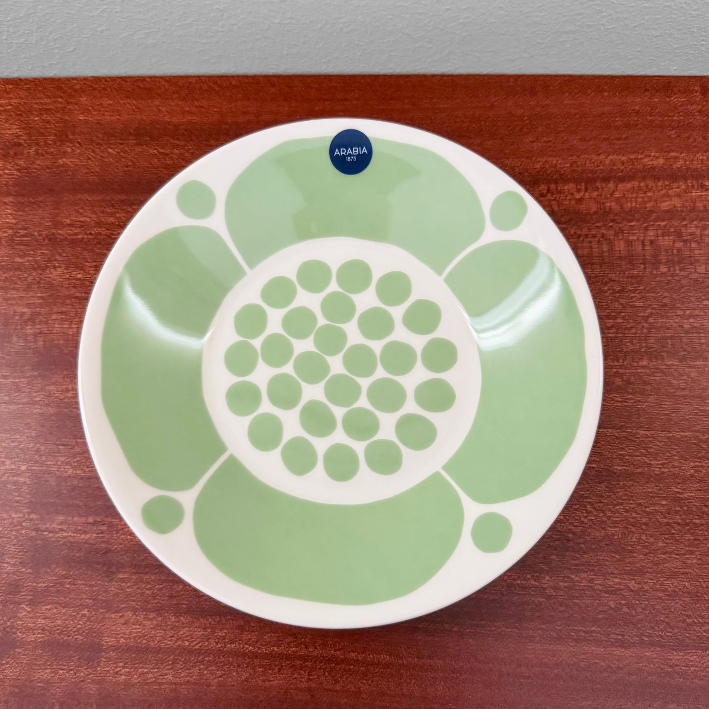 Arabia Finland Sunnuntai Green Tea Cup with Saucer