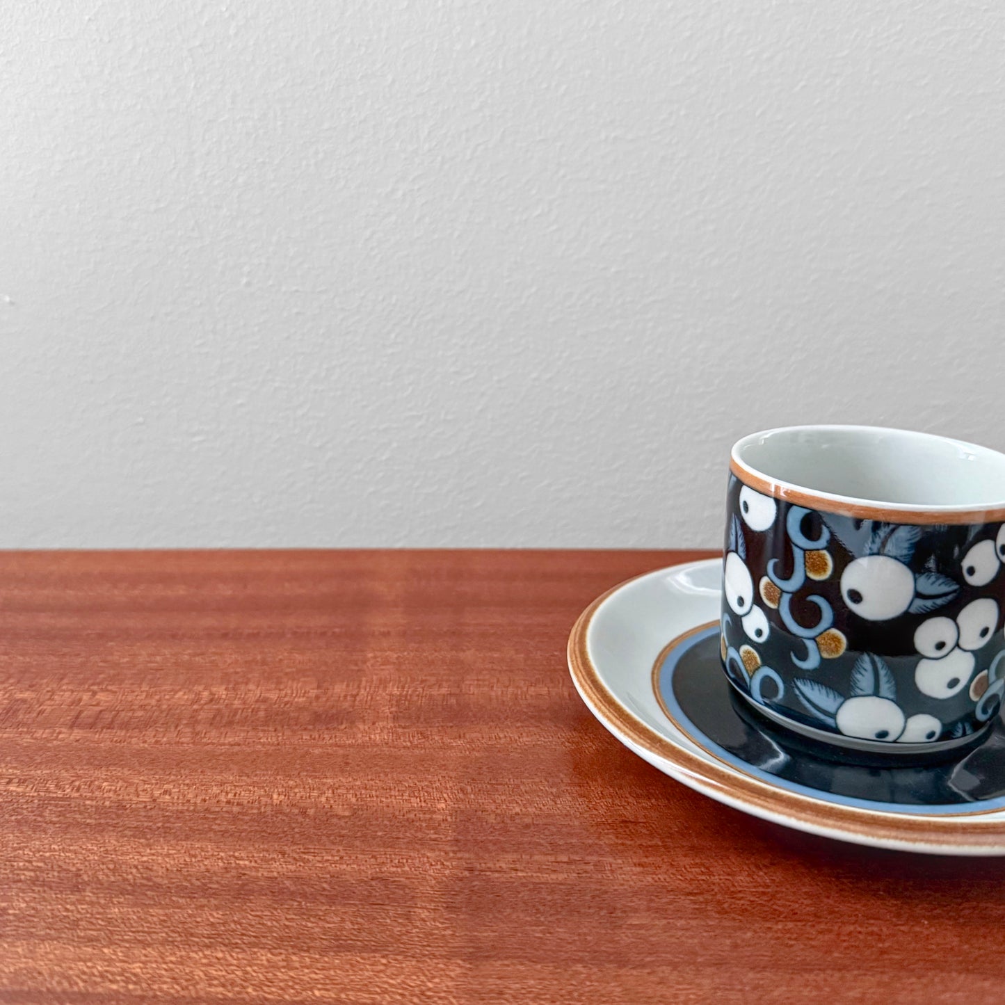 Arabia Finland Taika Coffee Cup with Saucer