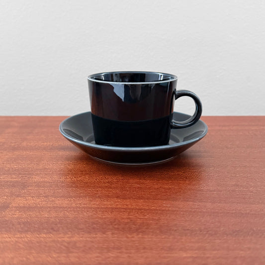 アラビア フィンランド テエマ ブラック コーヒーカップ＆ソーサー