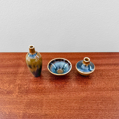 Carl-Harry Stålhane Rörstrand Brown-Black Stoneware Miniatures