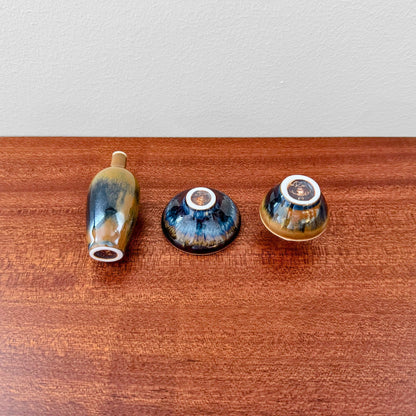 Carl-Harry Stålhane Rörstrand Brown-Black Stoneware Miniatures
