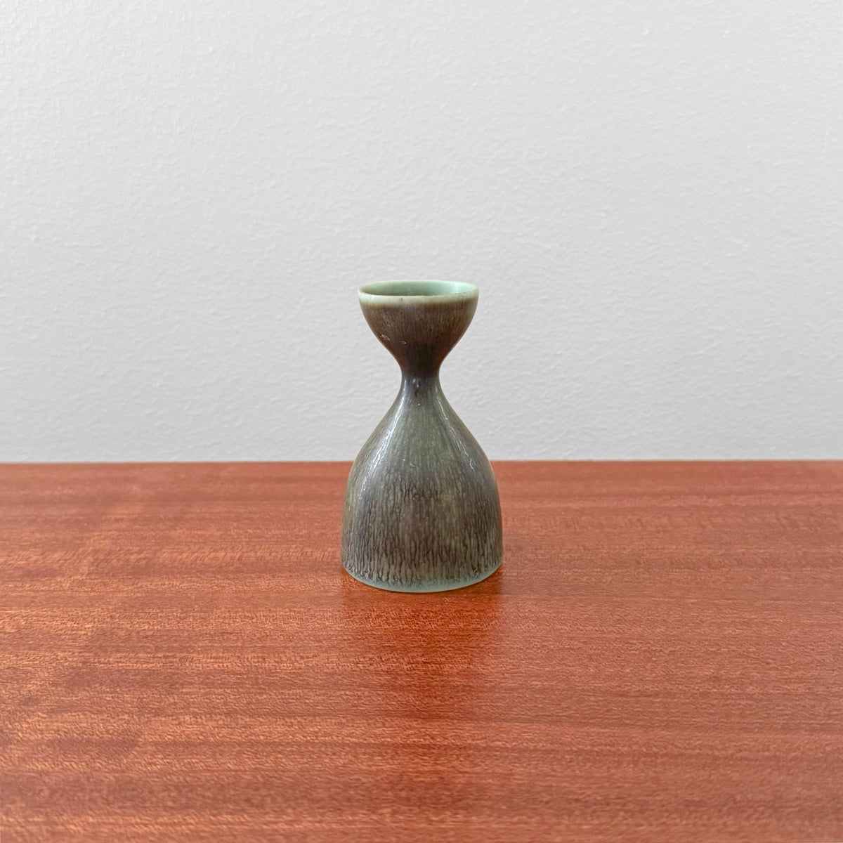 Carl-Harry Stålhane Rörstrand SXG Green-Brown Stoneware Vase