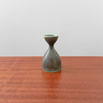 Carl-Harry Stålhane Rörstrand SXG Green-Brown Stoneware Vase