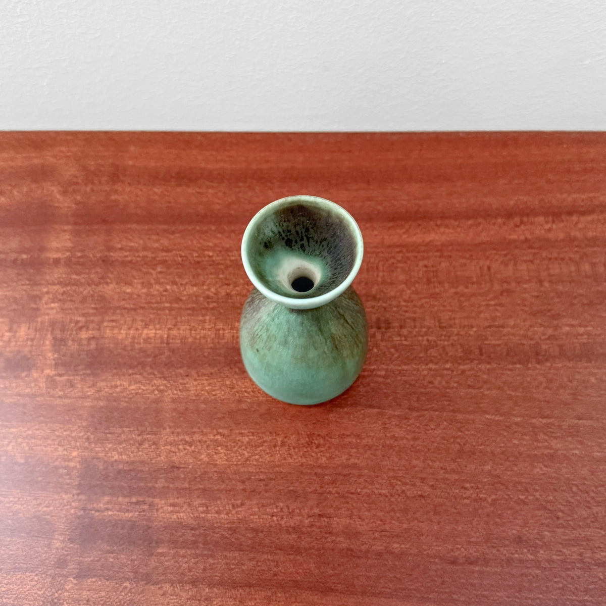 Carl-Harry Stålhane Rörstrand SXG Green-Brown Stoneware Vase