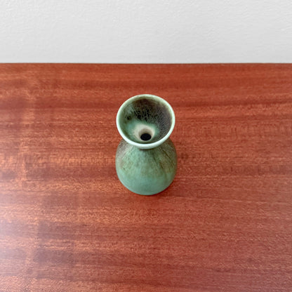 Carl-Harry Stålhane Rörstrand SXG Green-Brown Stoneware Vase