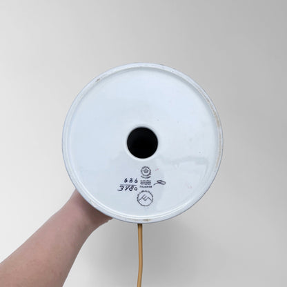 Ellen Malmer Royal Copenhagen Baca White Table Lamp (636/3480) ceramic underside with Royal Copenhagen backstamp and model markings