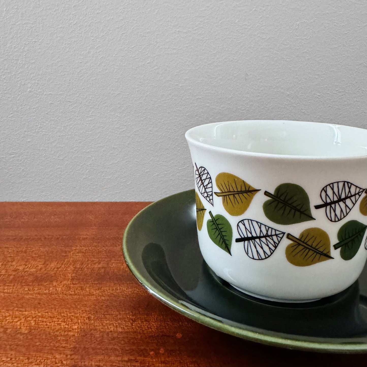 Upsala-Ekeby/Gefle Bladranka Tea Cup with Saucer