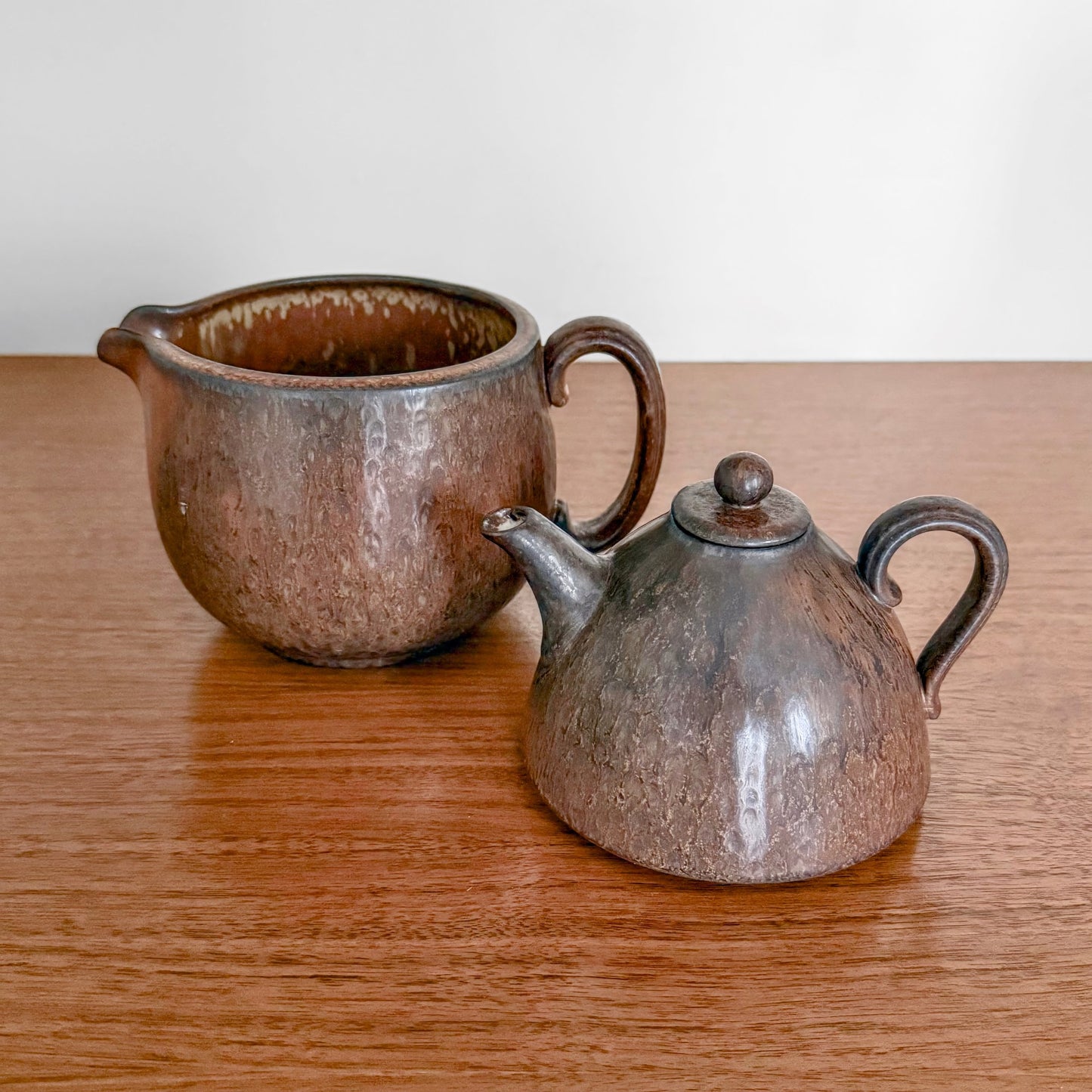Gunnar Nylund Rörstrand Dark Brown Stoneware Double Teapot