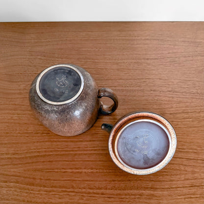Gunnar Nylund Rörstrand Dark Brown Stoneware Double Teapot