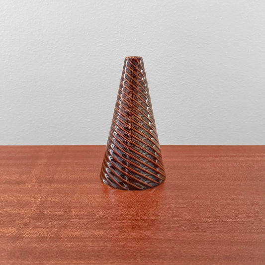 グスタフスベリ ドミノ 小型茶色円錐形花瓶