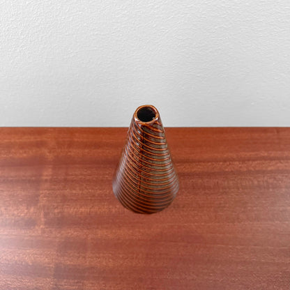Gustavsberg Domino Small Brown Conical Vase