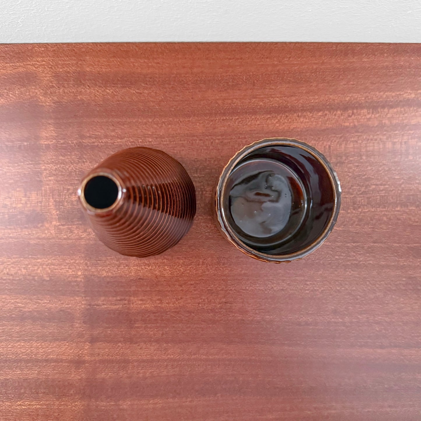 Gustavsberg Domino Small Brown Vases