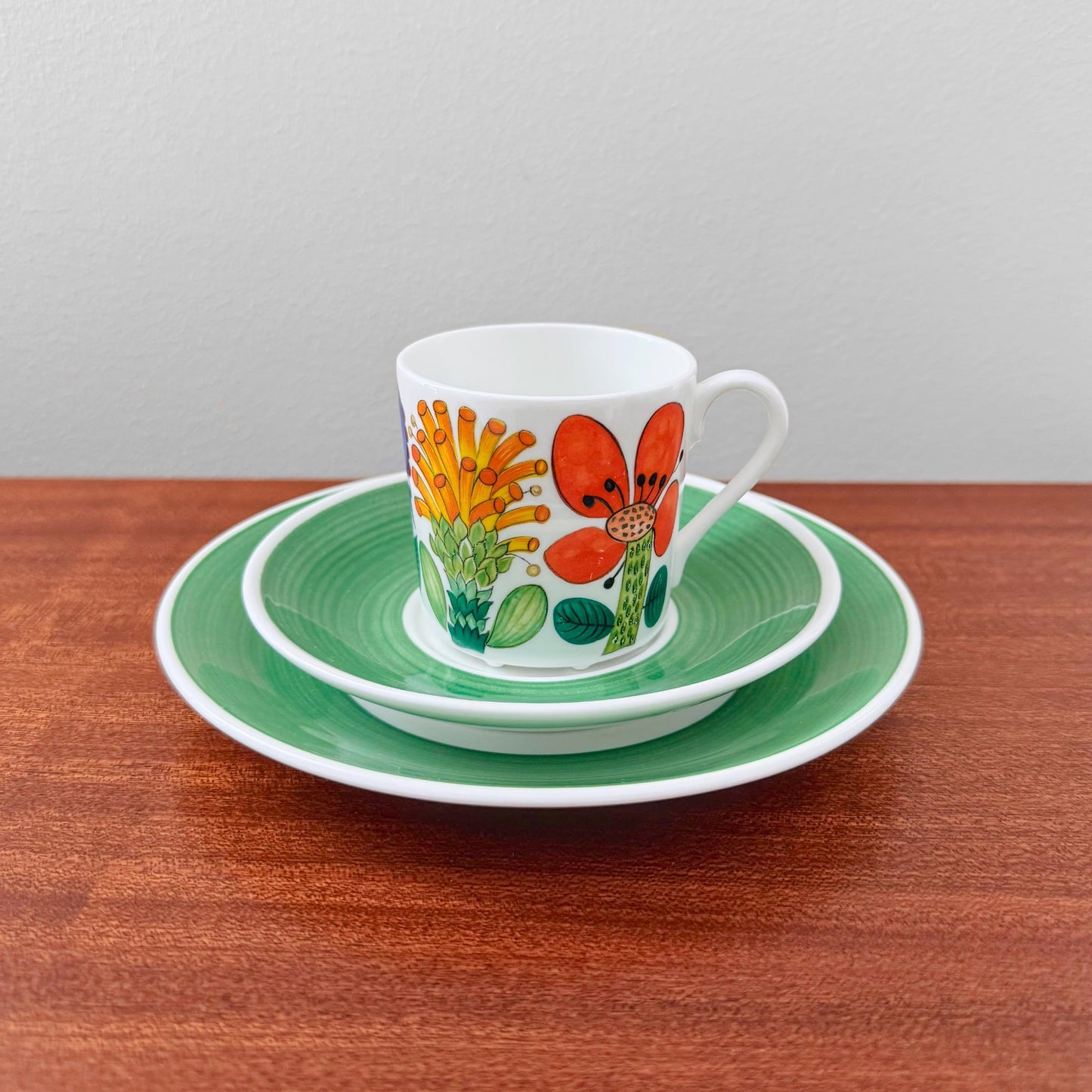 Gustavsberg Tahiti Coffee Cup Trio Set