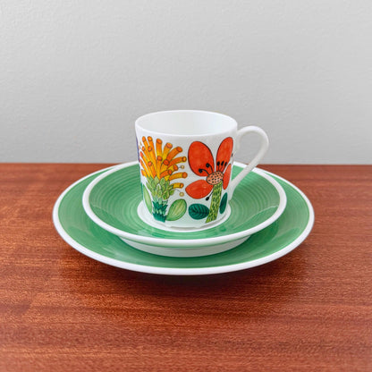 Gustavsberg Tahiti Coffee Cup Trio Set