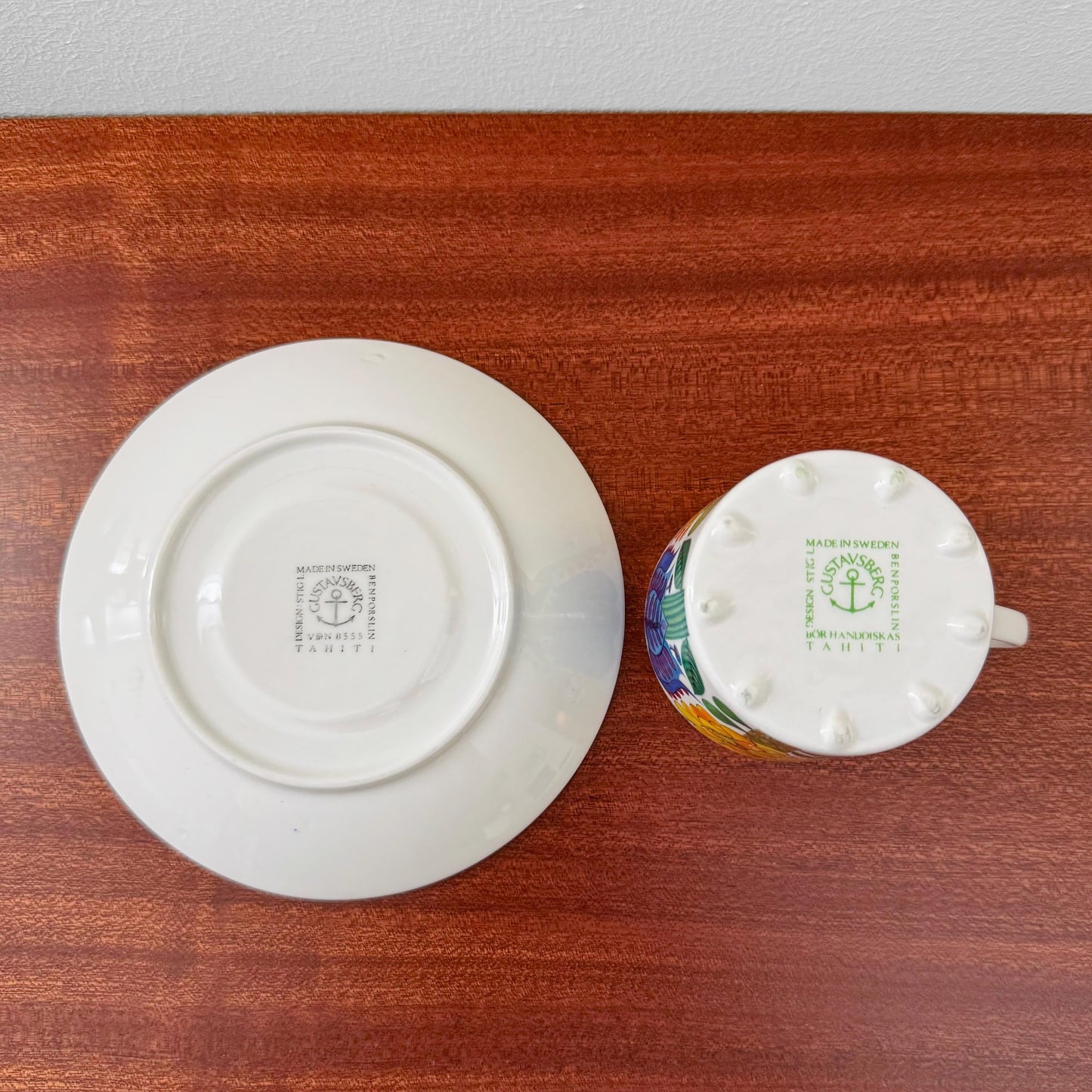 Gustavsberg Tahiti Coffee Cup Trio Set