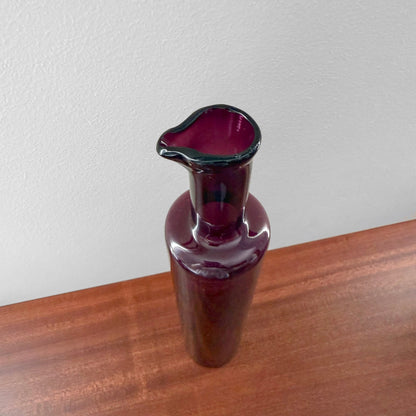 Nanny Still 1735 Purple Art Glass Bottle