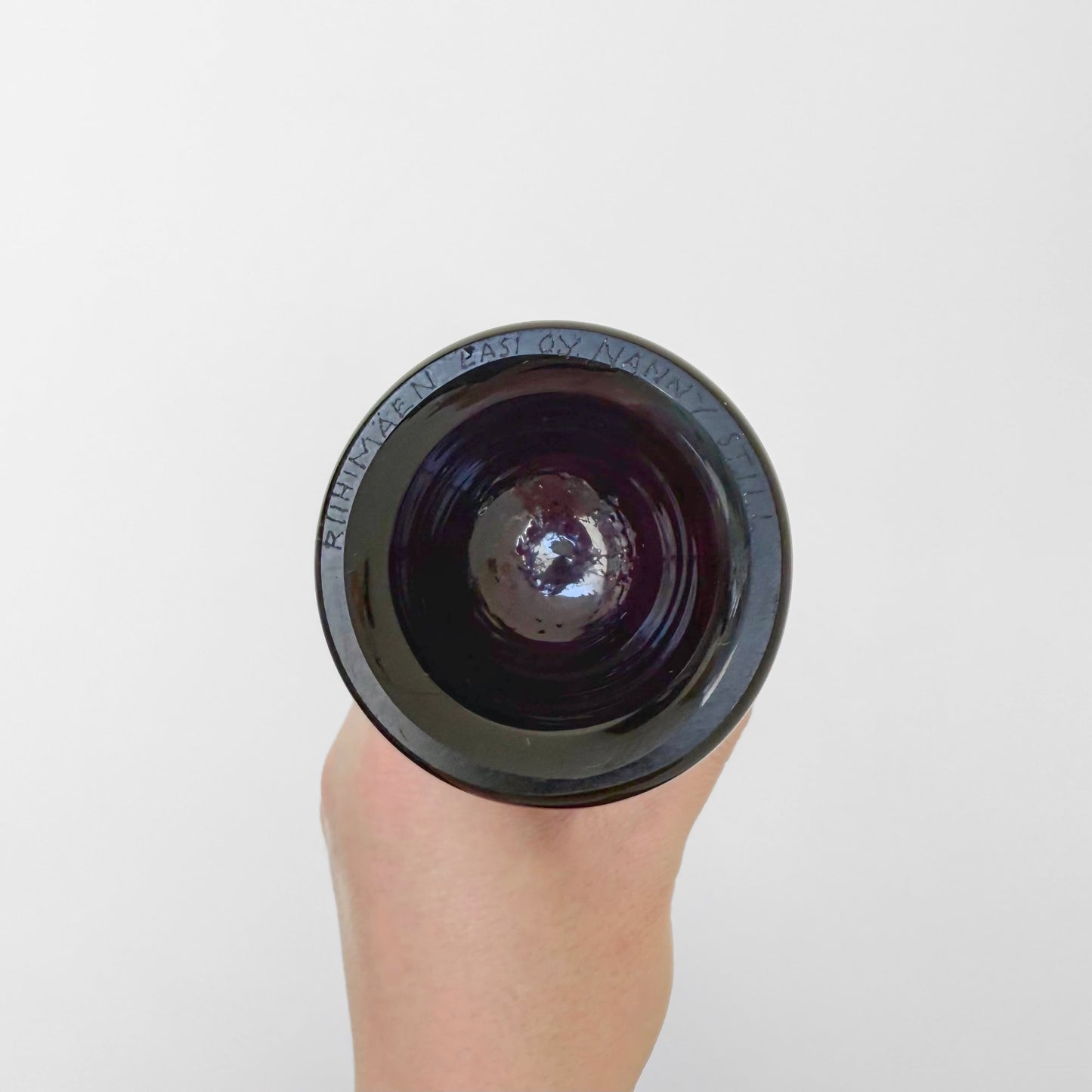 Nanny Still 1735 Purple Art Glass Bottle