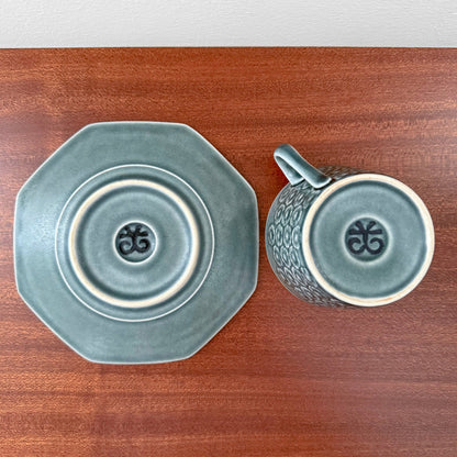 Quistgaard Azur Octagon Tea Cup Trio Set