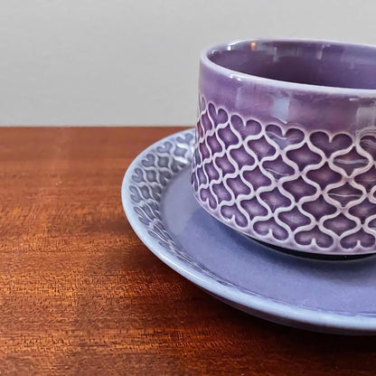 Quistgaard Cordial Palet Purple Tea Cup with Saucer