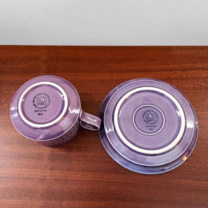 Quistgaard Cordial Palet Purple Tea Cup with Saucer