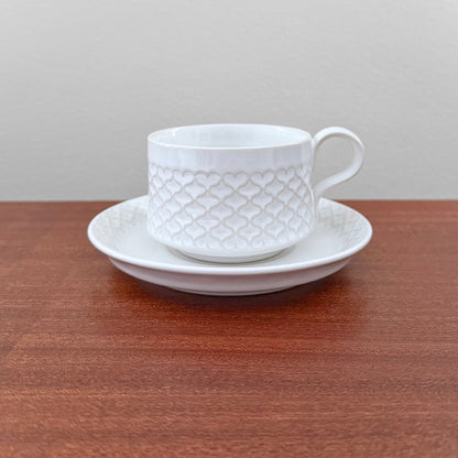 Quistgaard Cordial Palet White Tea Cup with Saucer